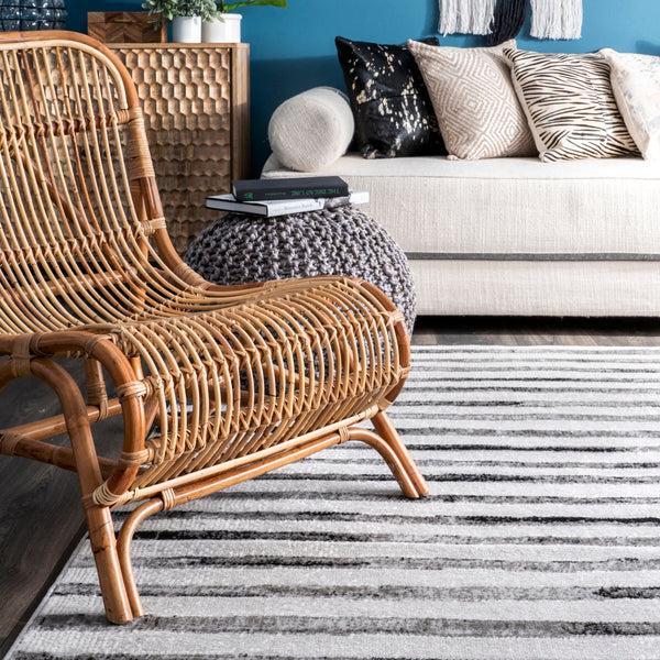 Nuloom Cassidy Modern Stripes Area Rug Grey