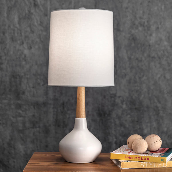 Nuloom Castine 25" Ceramic Table Lamp White