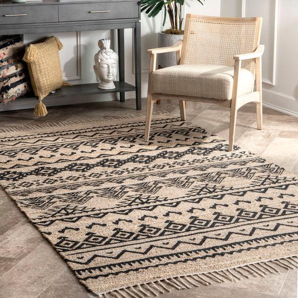 Nuloom Celeste Banded Tribal Area Rug Natural