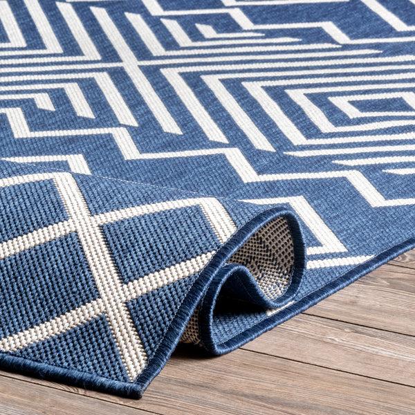 Nuloom Celine Aztec Indoor/Outdoor Area Rug Blue