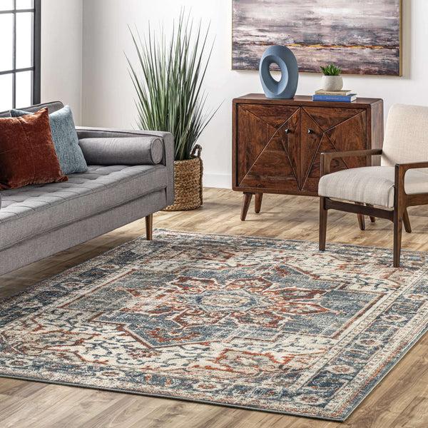 Nuloom Charlotte Faded Medallion Area Rug Beige
