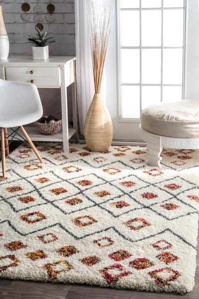 nuloom Cicely Shaggy Area Rug White