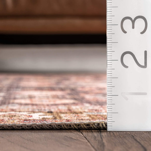 Nuloom Claire Washable Floral Area Rug Beige