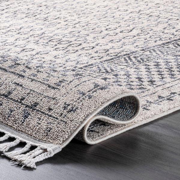 Nuloom Claudia Diamond Tassel Area Rug Gray