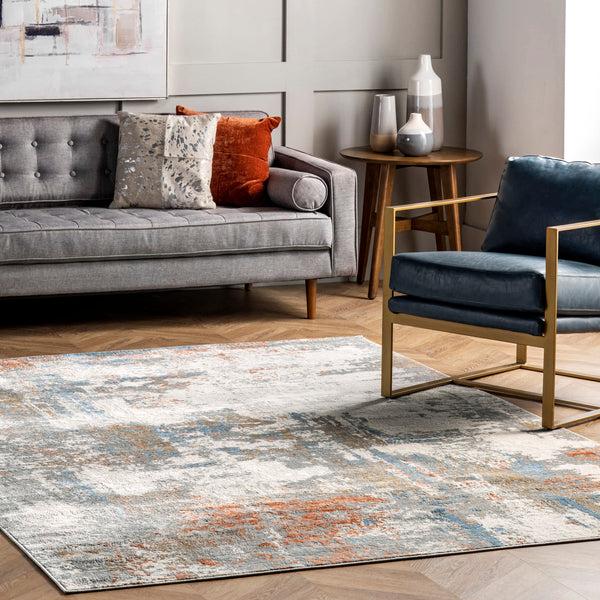 Nuloom Cleo Modern Abstract Area Rug Light Grey