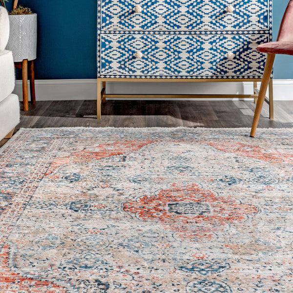 Nuloom Corinne Herati Medallion Beige