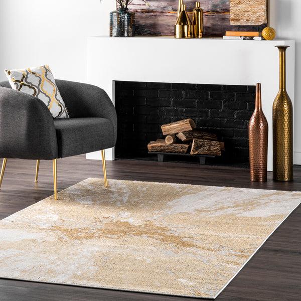 Nuloom Cyn Contemporary Abstract Area Rug Gold