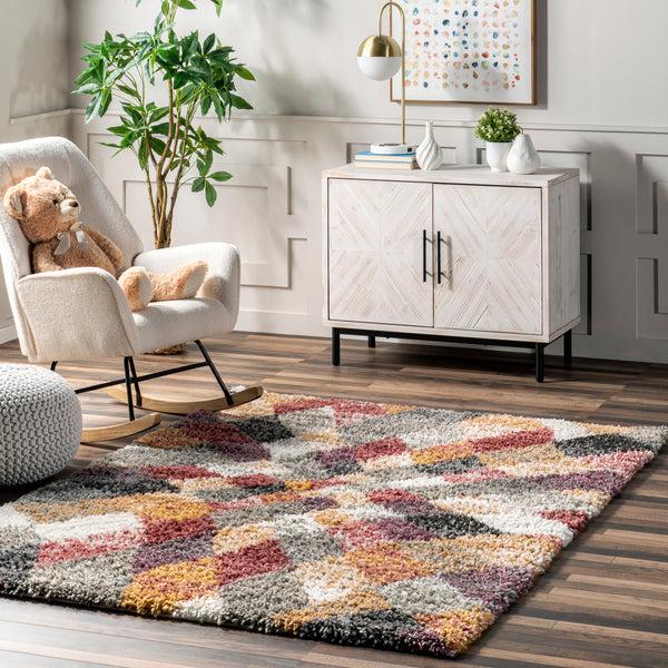Nuloom Dabney Abstract Kids Shag Area Rug Multi