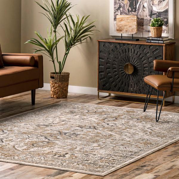 Nuloom Darcie Traditional Medallion Area Rug Beige