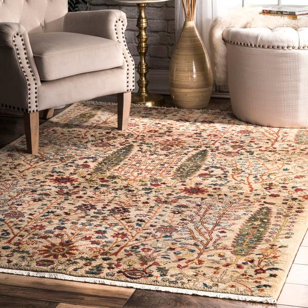 Nuloom Dasilva Tribal Fringe Area Rug Olive
