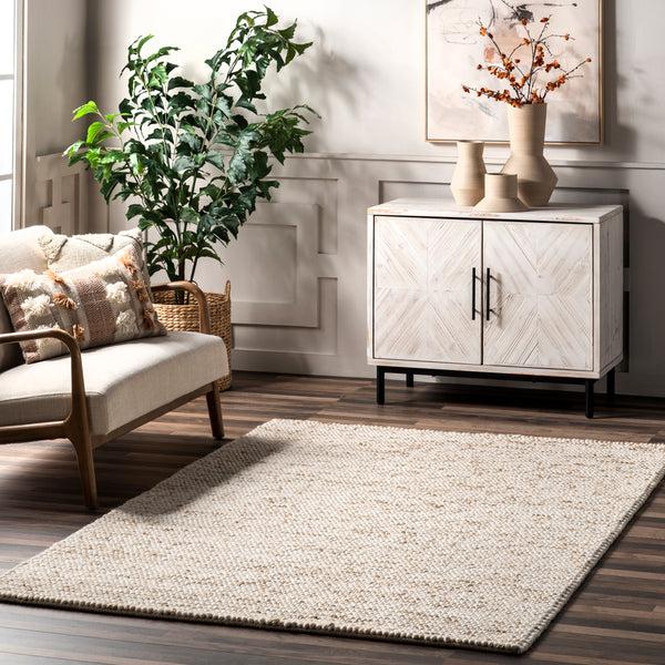 Nuloom Deeanna Casual Textured Wool Area Rug Ivory