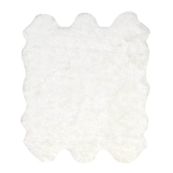 nuloom Deonna Faux Sheepskin Shag Area Rug White
