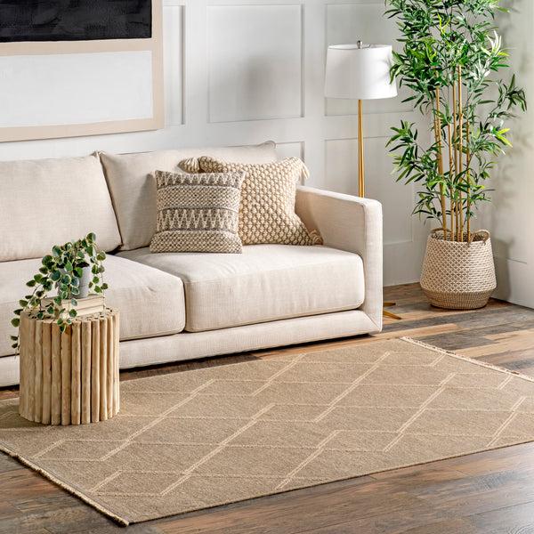 Nuloom Diamond Trellis Jute Area Rug Natural