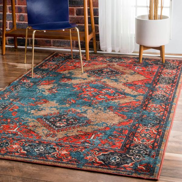 nuloom Distressed Tribal Lavonna Area Rug Multi