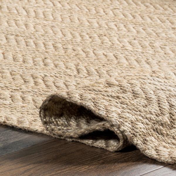 Nuloom Don Chevron Jute Tasseled Area Rug Natural