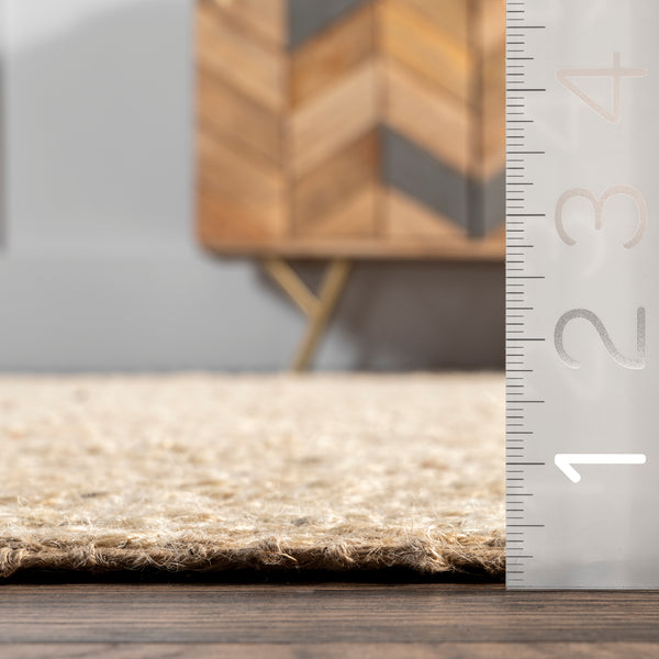 Nuloom Don Chevron Jute Tasseled Area Rug Natural