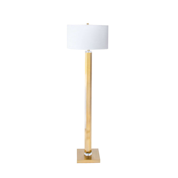 nuloom Doral 60" Metal Floor Lamp Brass