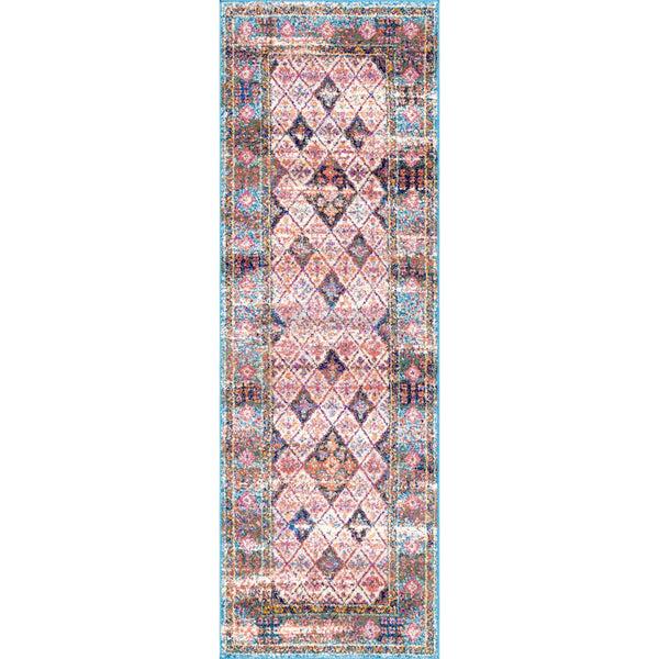 nuloom Dorine Diamond Tiles Rug Light Blue