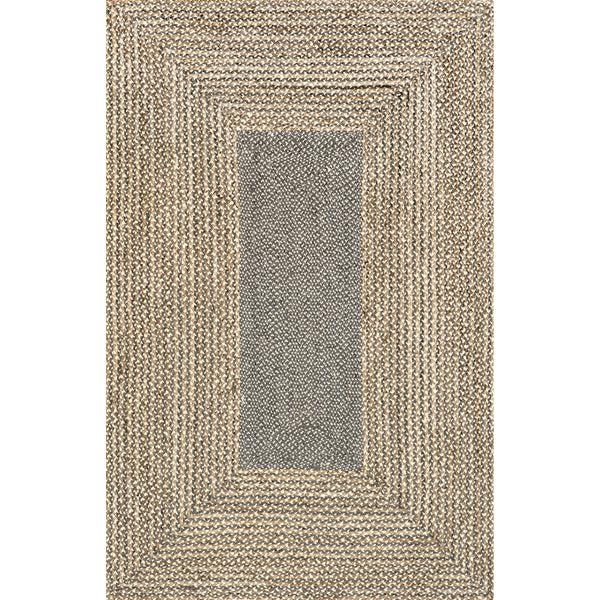 nuloom Draya Casual Braided Jute Area Rug Gray