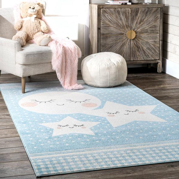 Nuloom Dream Night Sky Nursery Area Rug Blue