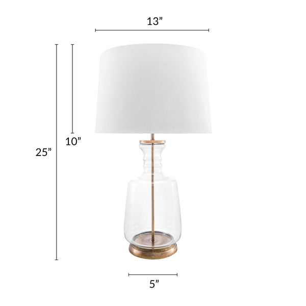 Nuloom Eagan 24" Glass Table Lamp Gold