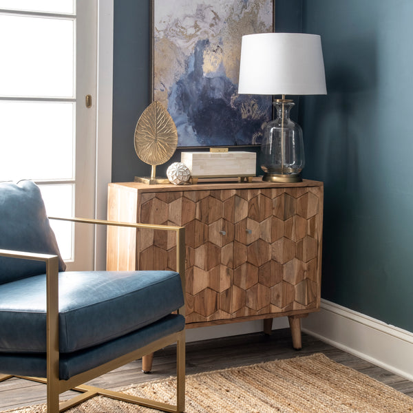 Nuloom Eagan 24" Glass Table Lamp Gold