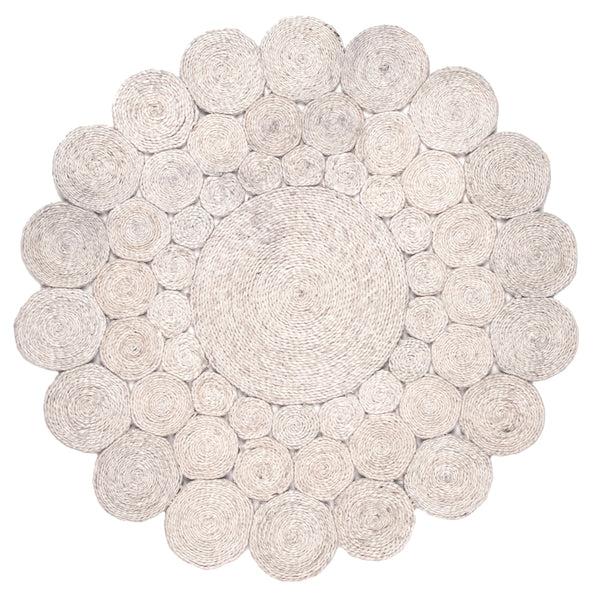 nuloom Eden Circle Braided Jute Area Rug Ivory