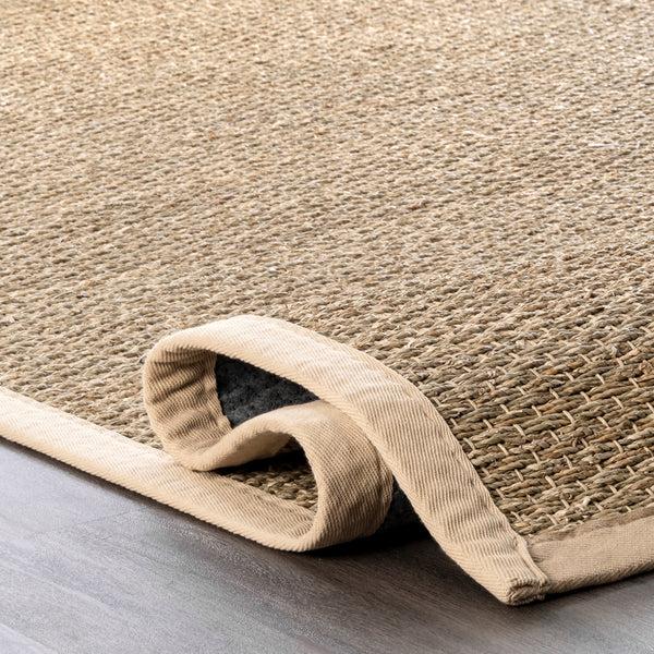 Nuloom Elijah Seagrass With Border Area Rug Beige