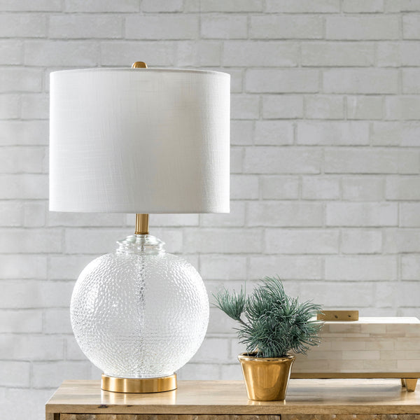 Nuloom Elmira 23" Glass Table Lamp Brass