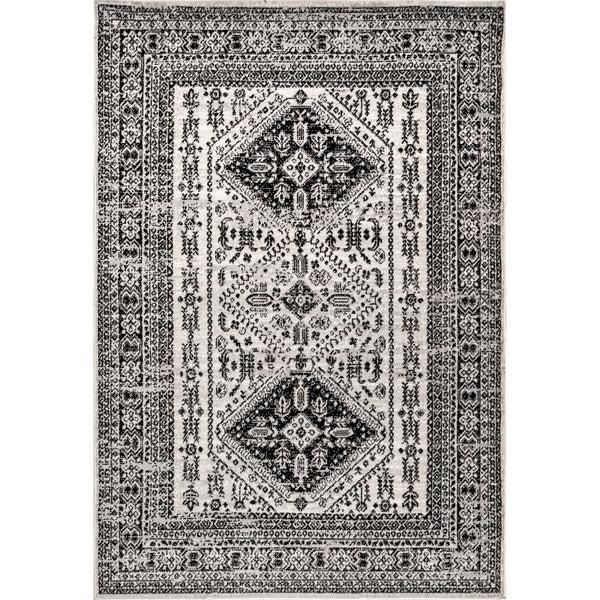nuloom Emily Traditional Medallion Area Rug Gray