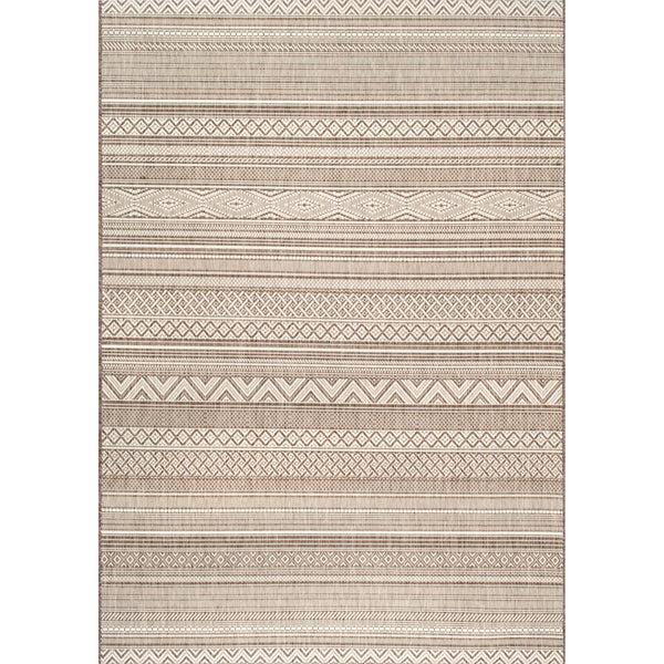 nuloom Erlinda Tribal Outdoor Area Rug Beige