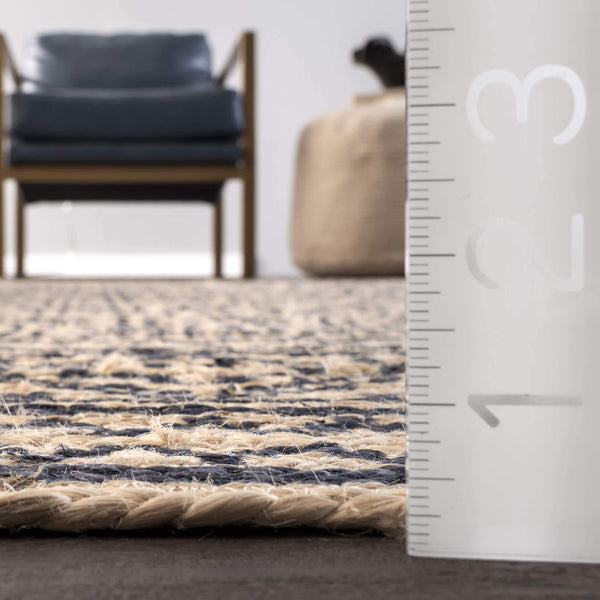 Nuloom Ethnic Trellis Jute Area Rug Blue