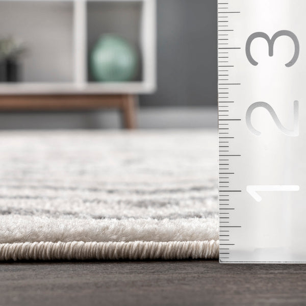 Nuloom Evelyn Geometric Stripes Area Rug Off White