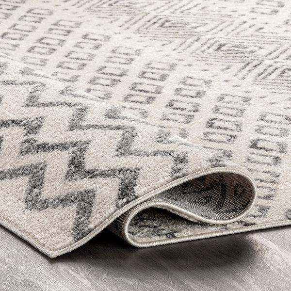 Nuloom Evelyn Geometric Stripes Area Rug Off White