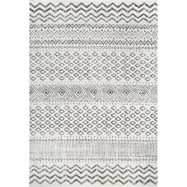nuloom Evelyn Geometric Stripes Area Rug Off White