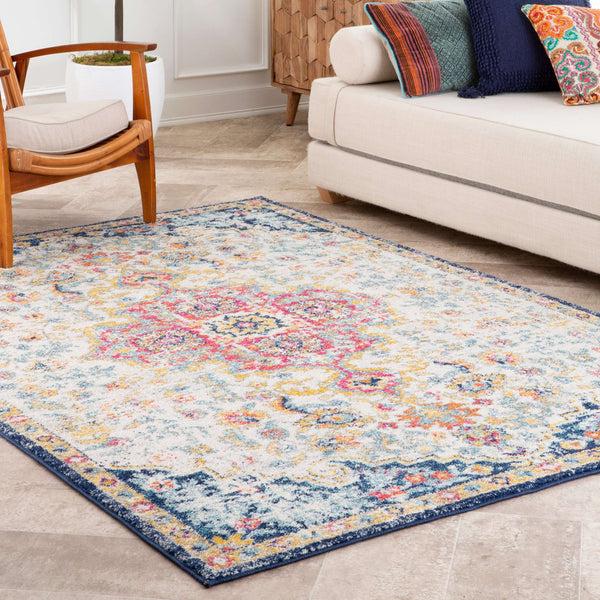 Nuloom Everleigh Floral Crowned Medallion Beige