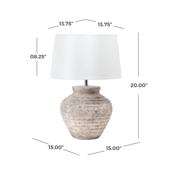 Nuloom Fano 20" Ceramic Table Lamp Antique White