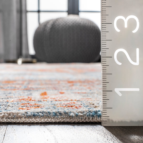 Nuloom Farley Medallion Fringe Area Rug Blue