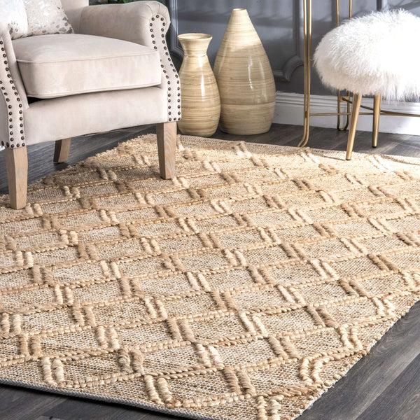 Nuloom Flatweave Geometric Koonce Area Rug Natural