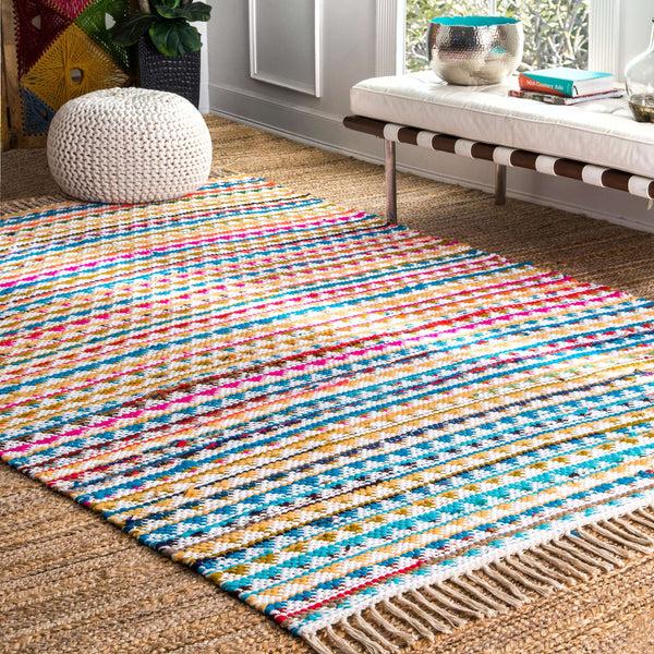 Nuloom Flatweave Rainbow Albina Multi