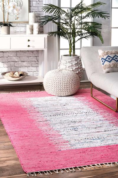 Nuloom Flatweave Tasha Cotton Rug Pink