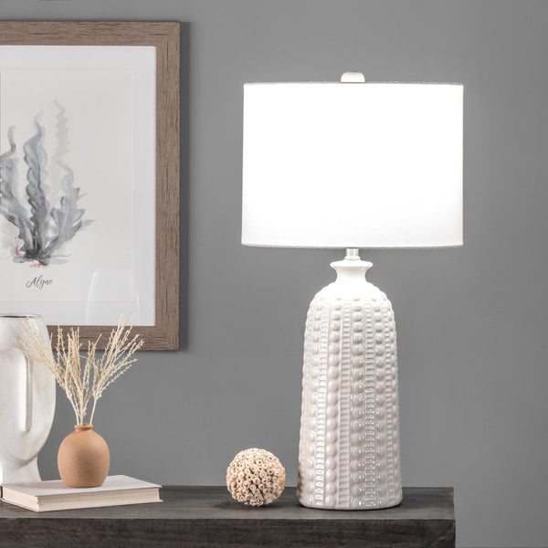 Nuloom Flint 30" Ceramic Table Lamp Cream