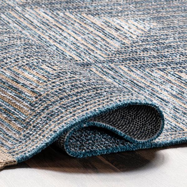 Nuloom Geometric Diamond Fringe Area Rug Blue
