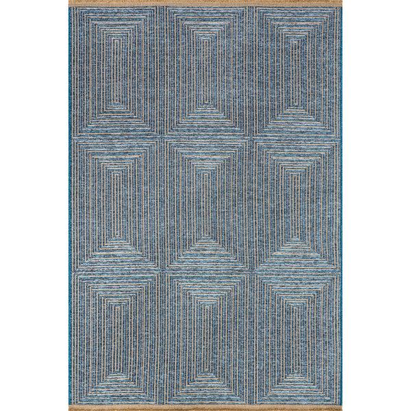 nuloom Geometric Diamond Fringe Area Rug Blue