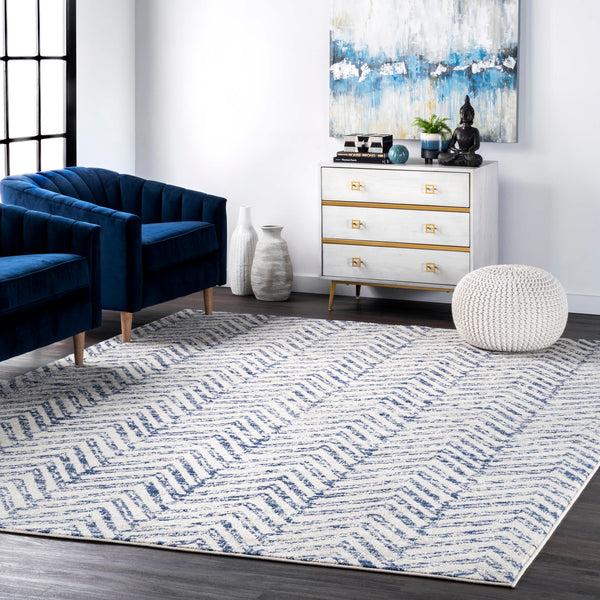 Nuloom Geometric Rosanne Area Rug Blue