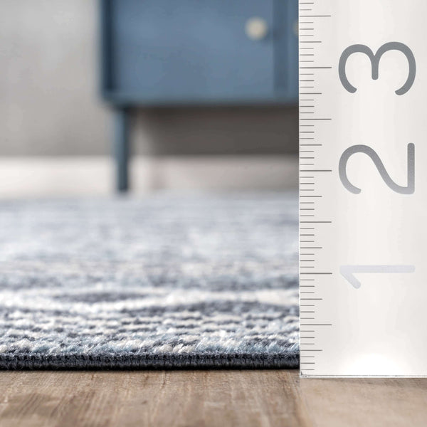 Nuloom Ginnie Washable Banded Area Rug Blue