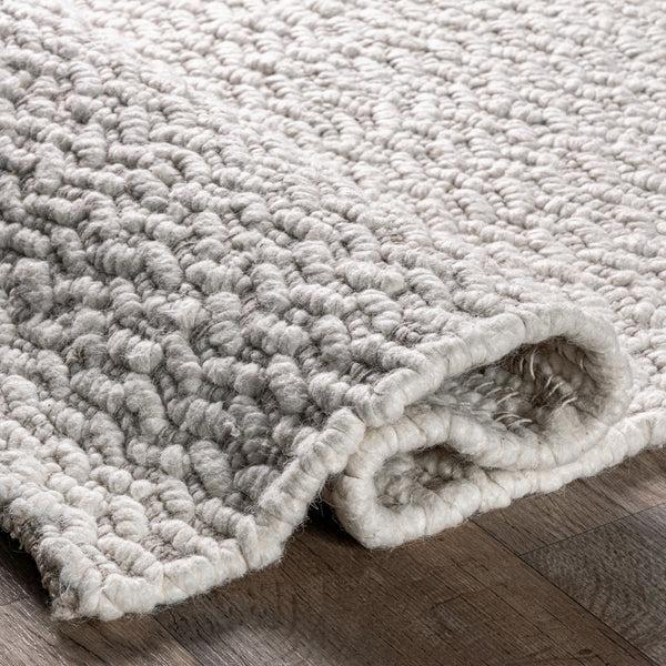 Nuloom Glendora Hand Woven Chevron Area Rug Ivory