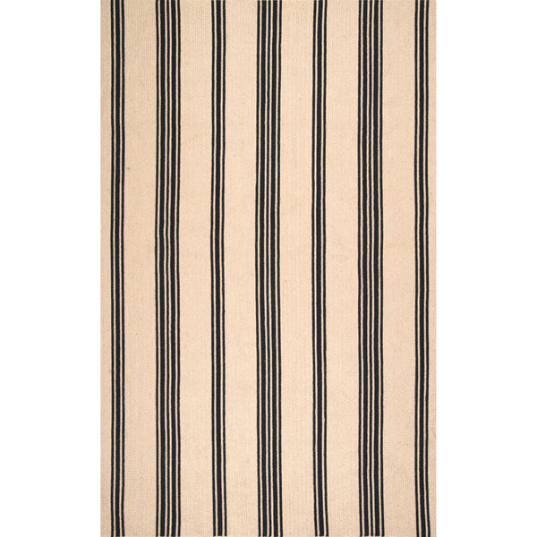 nuloom Hand Braided Striped Brenna Natural