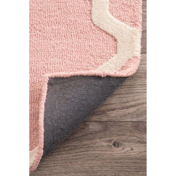 Nuloom Hand Hooked Marrakech Trellis Baby Pink