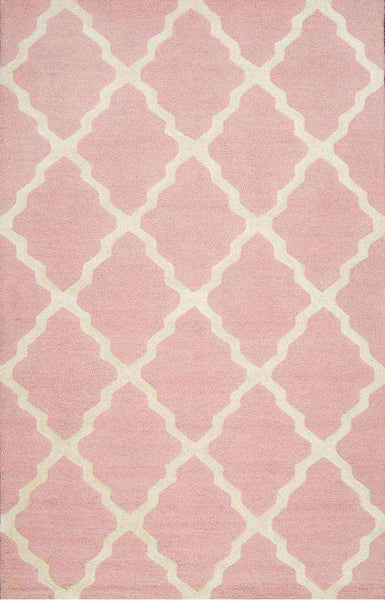nuloom Hand Hooked Marrakech Trellis Baby Pink